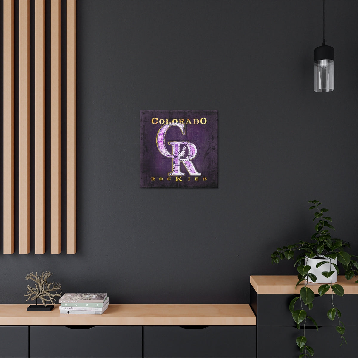 Colorado Rockies Vintage Canvas Map