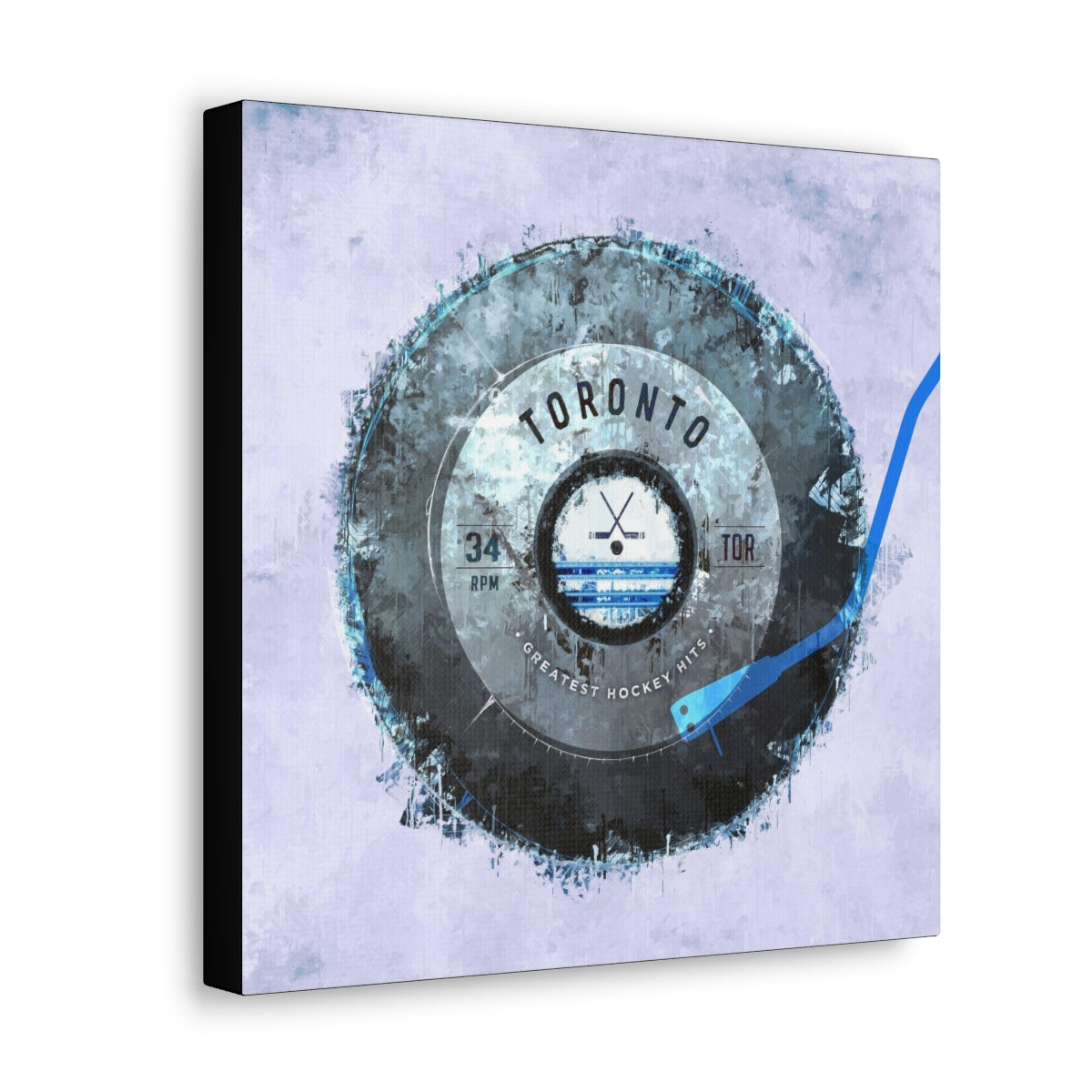 Toronto Maple Leafs Hockey Puck Turntable Canvas Art