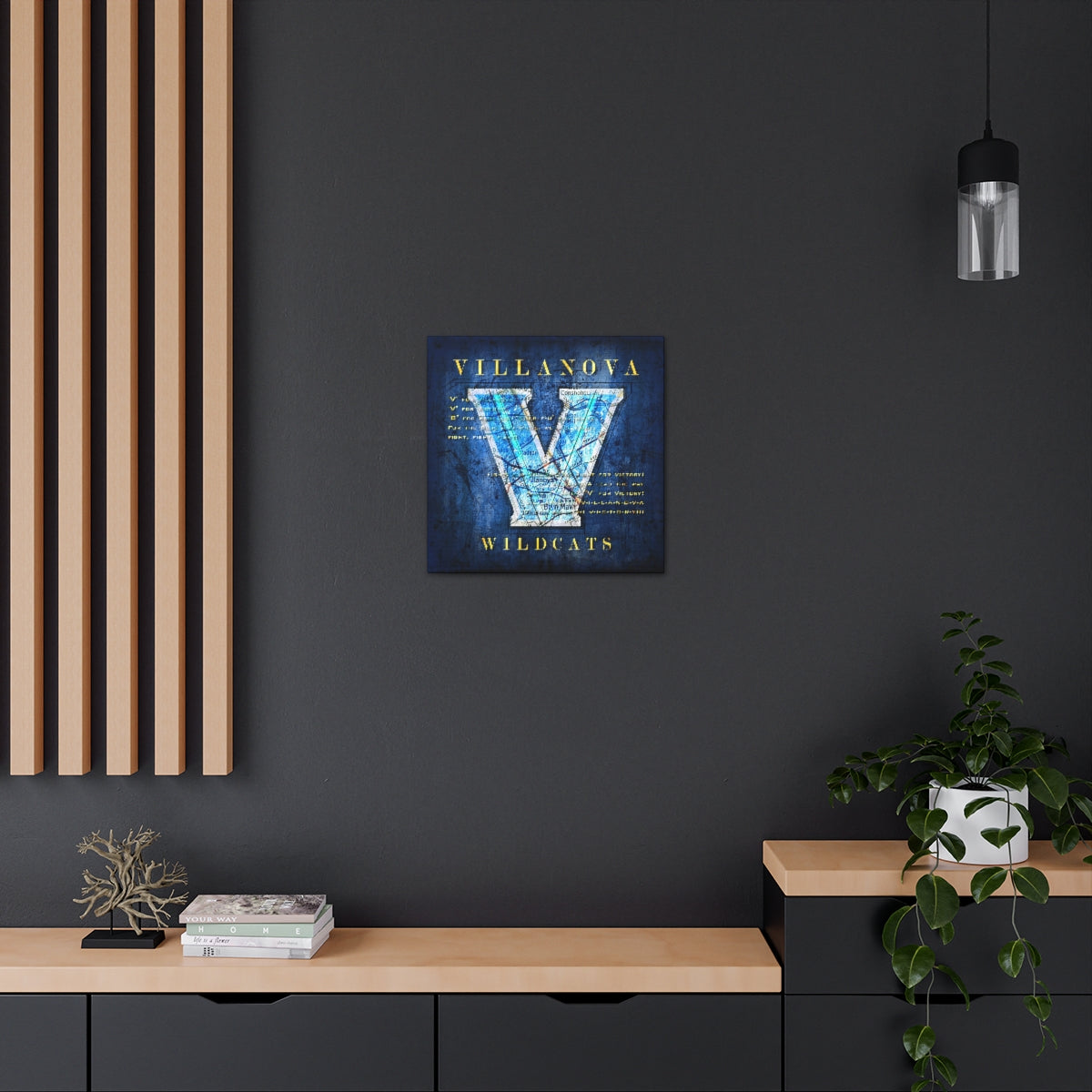 Villanova Wildcats Vintage Canvas Map | Fight Song Lyrics
