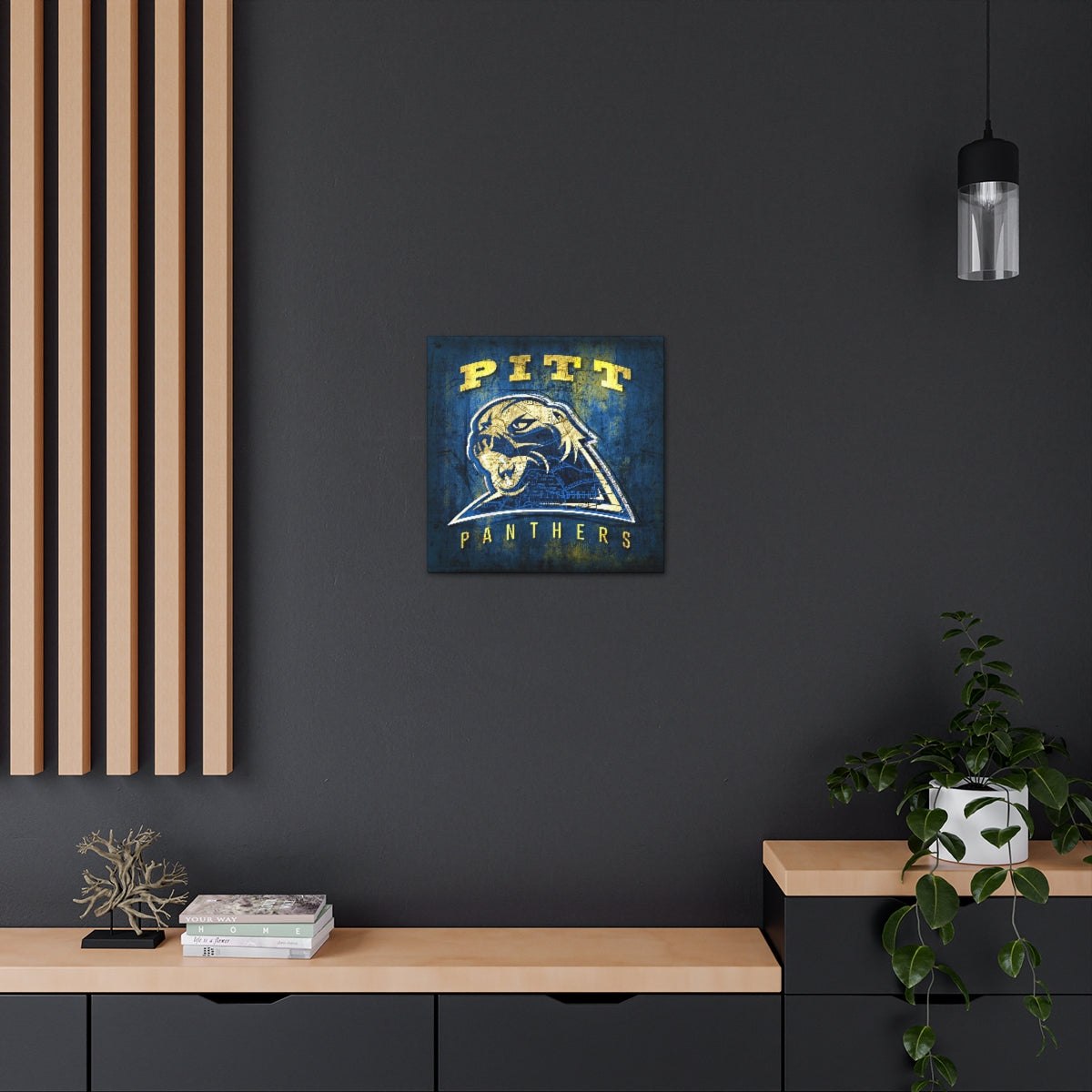 Pitt Panthers Vintage Canvas Map