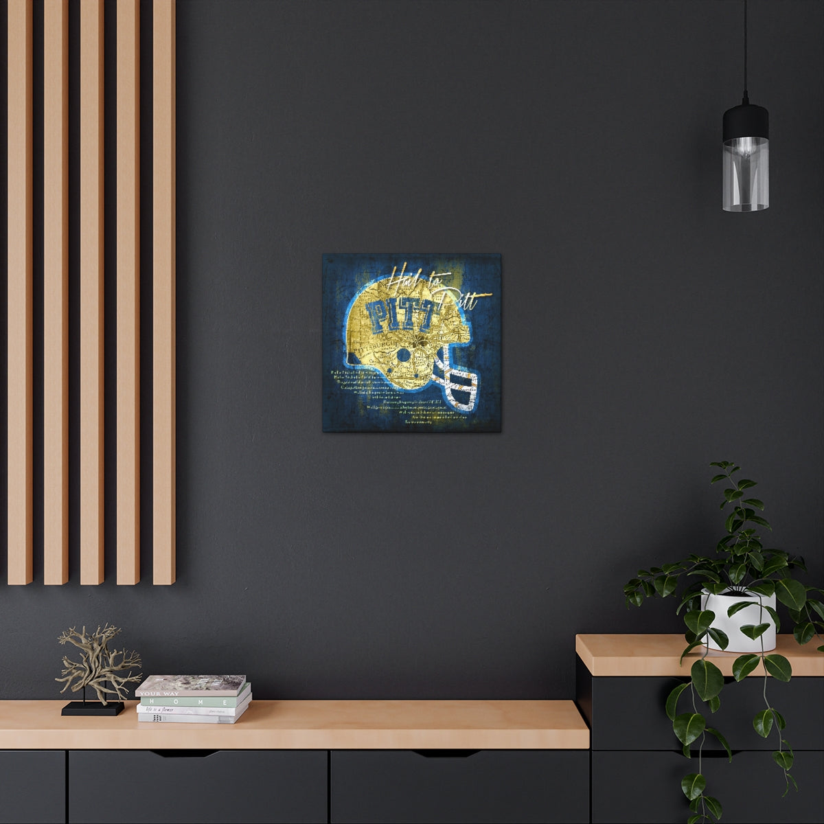Pitt Panthers Vintage Canvas Map | Fight Song Lyrics