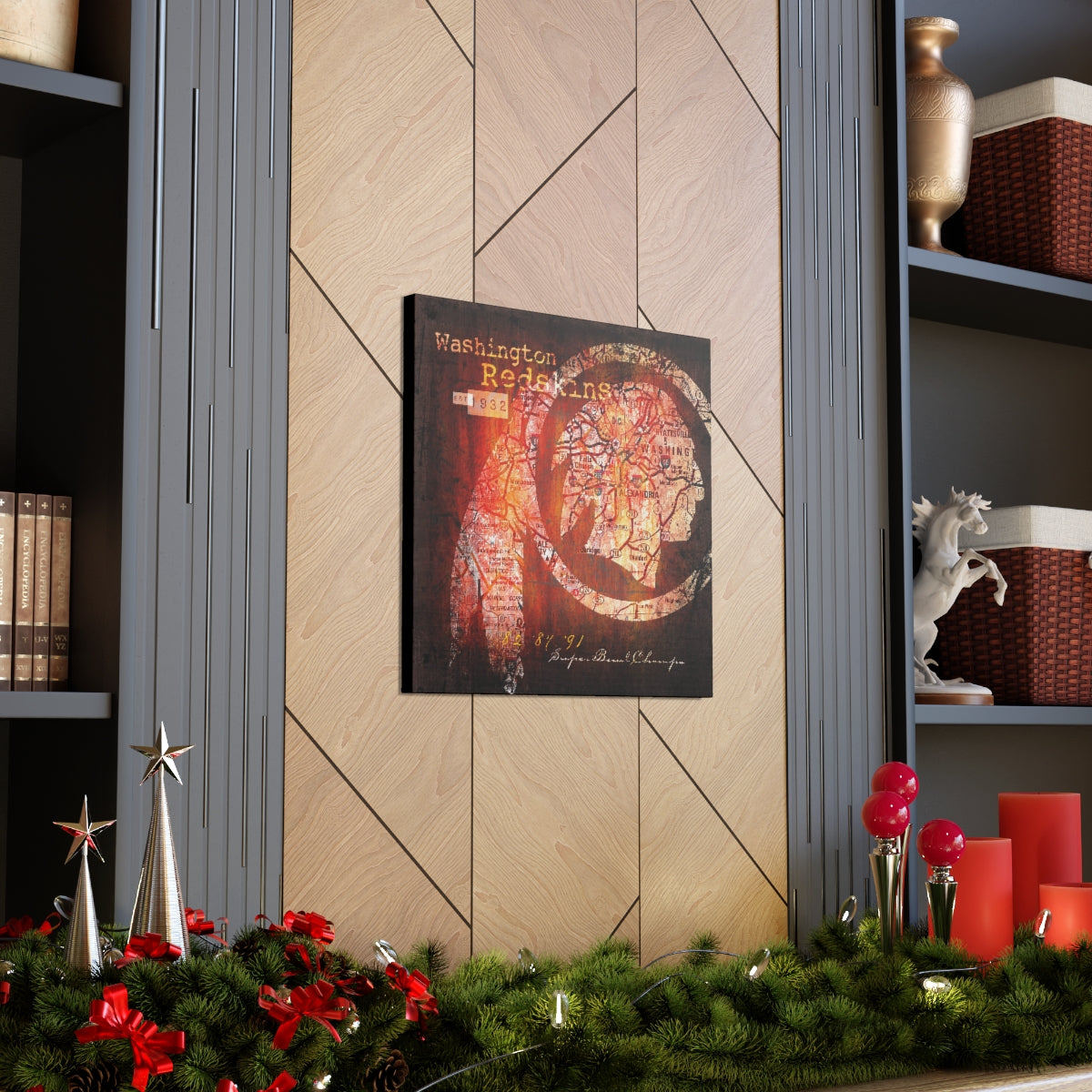 Washington Redskins Vintage Canvas Map | Throwback