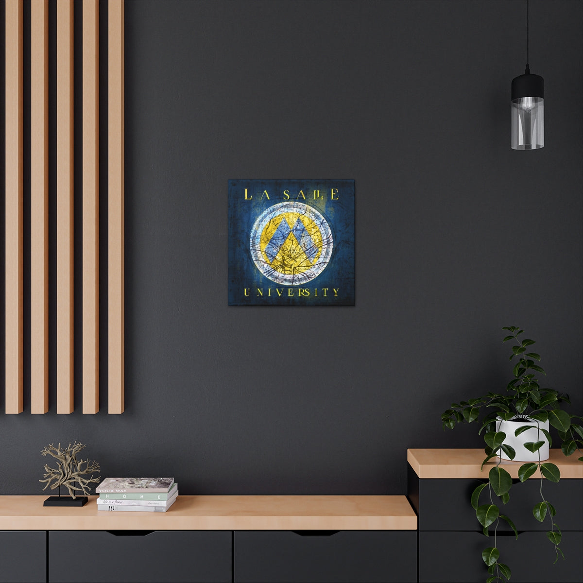 La Salle University Vintage Canvas Map
