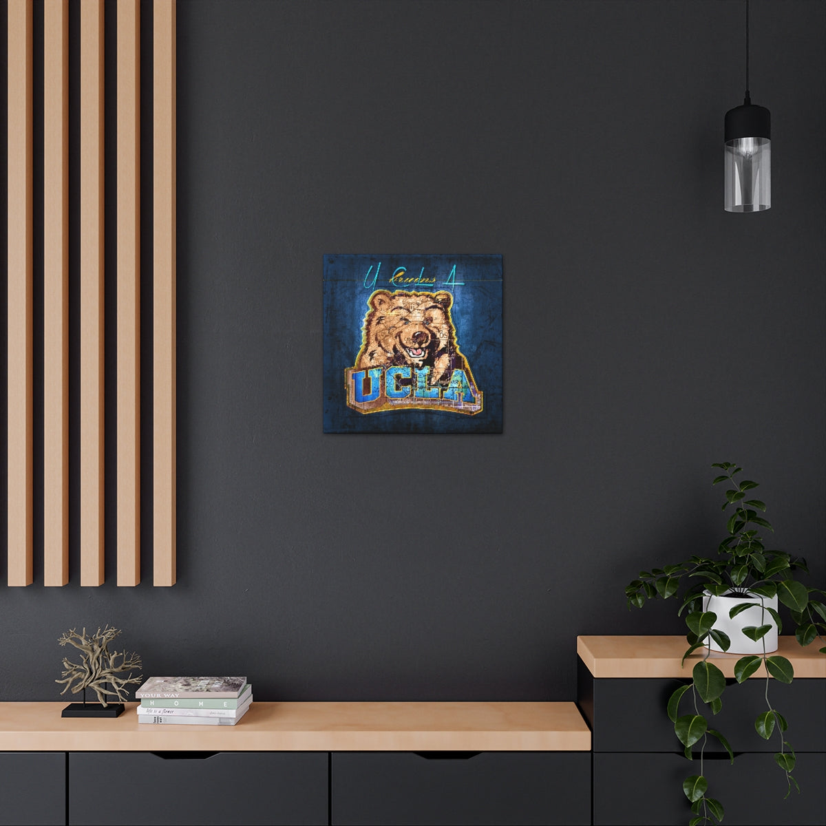 UCLA Bruins Vintage Canvas Bear Map