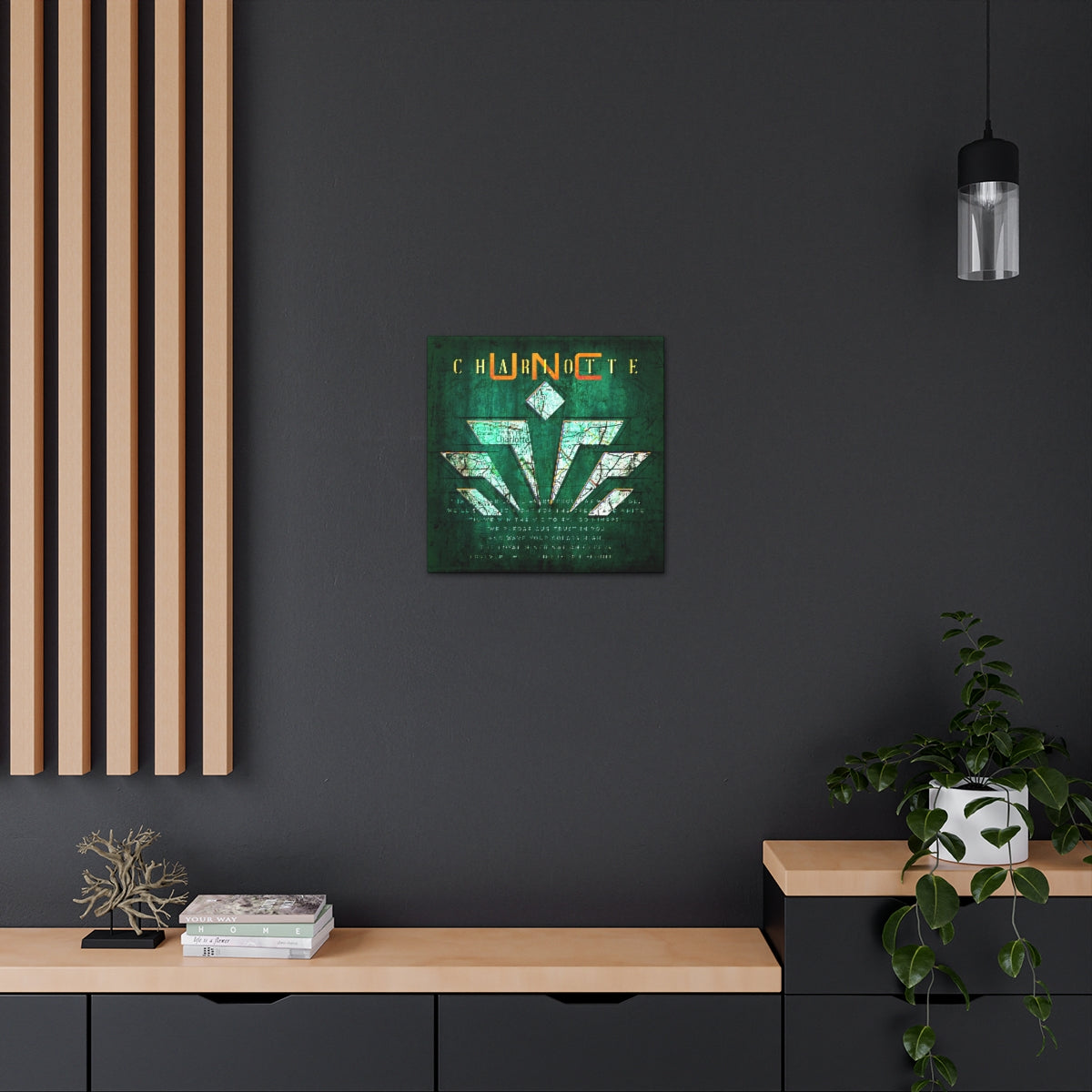 University of North Carolina at Charlotte Vintage Canvas Map