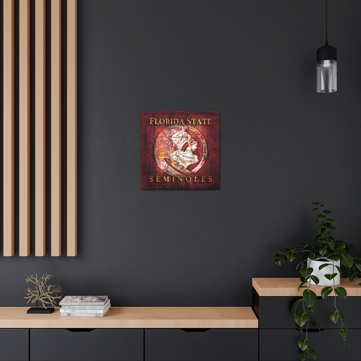 Florida State Seminoles Vintage Canvas Map