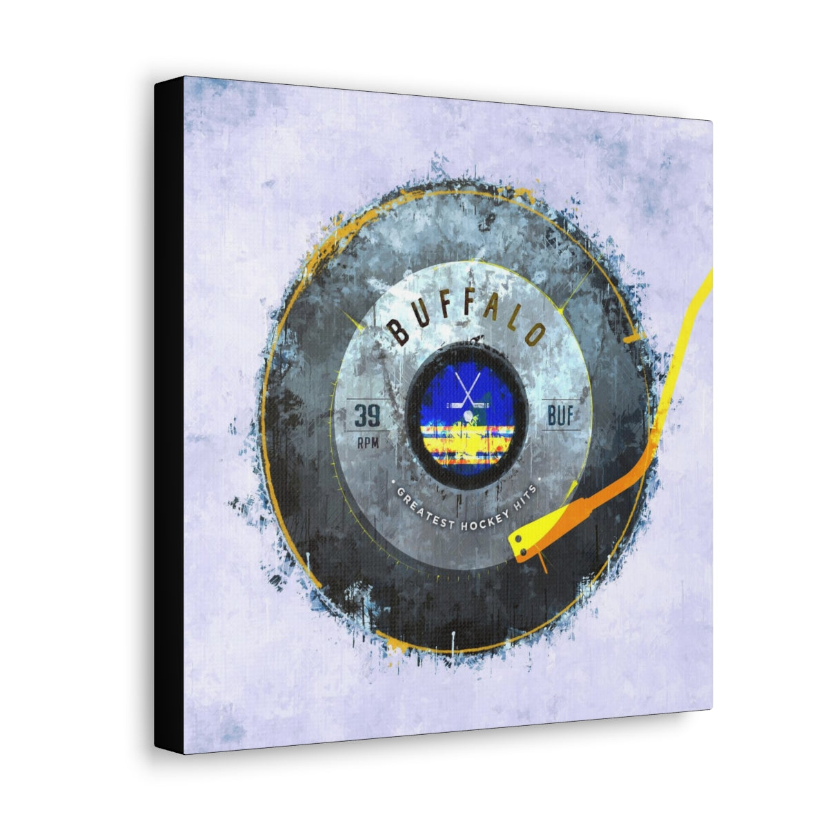 Buffalo Sabres Hockey Puck Turntable Canvas Art