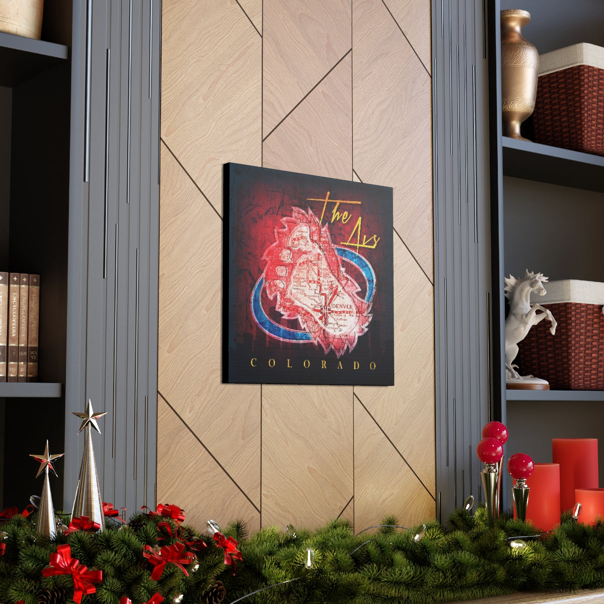 Colorado Avalanche Vintage Canvas Map | Sasquatch/Bigfoot