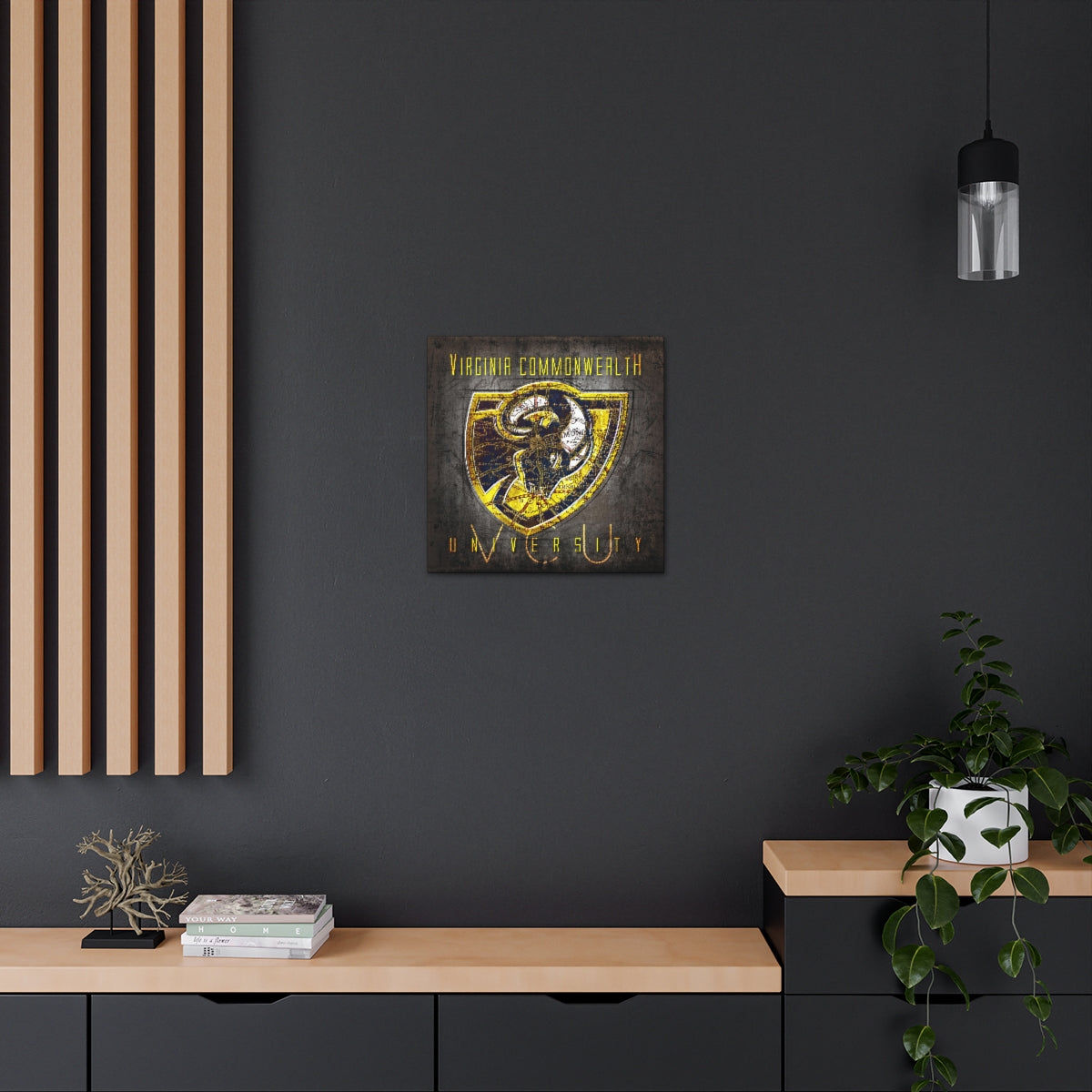 Virginia Commonwealth University Vintage Canvas Map