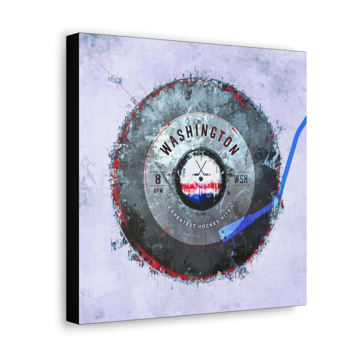 Washington Capitals Hockey Puck Turntable Canvas Art