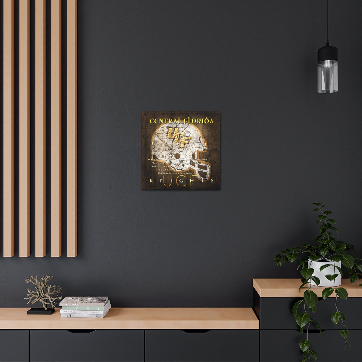 UCF Knights Vintage Canvas Map | Fight Song Lyrics