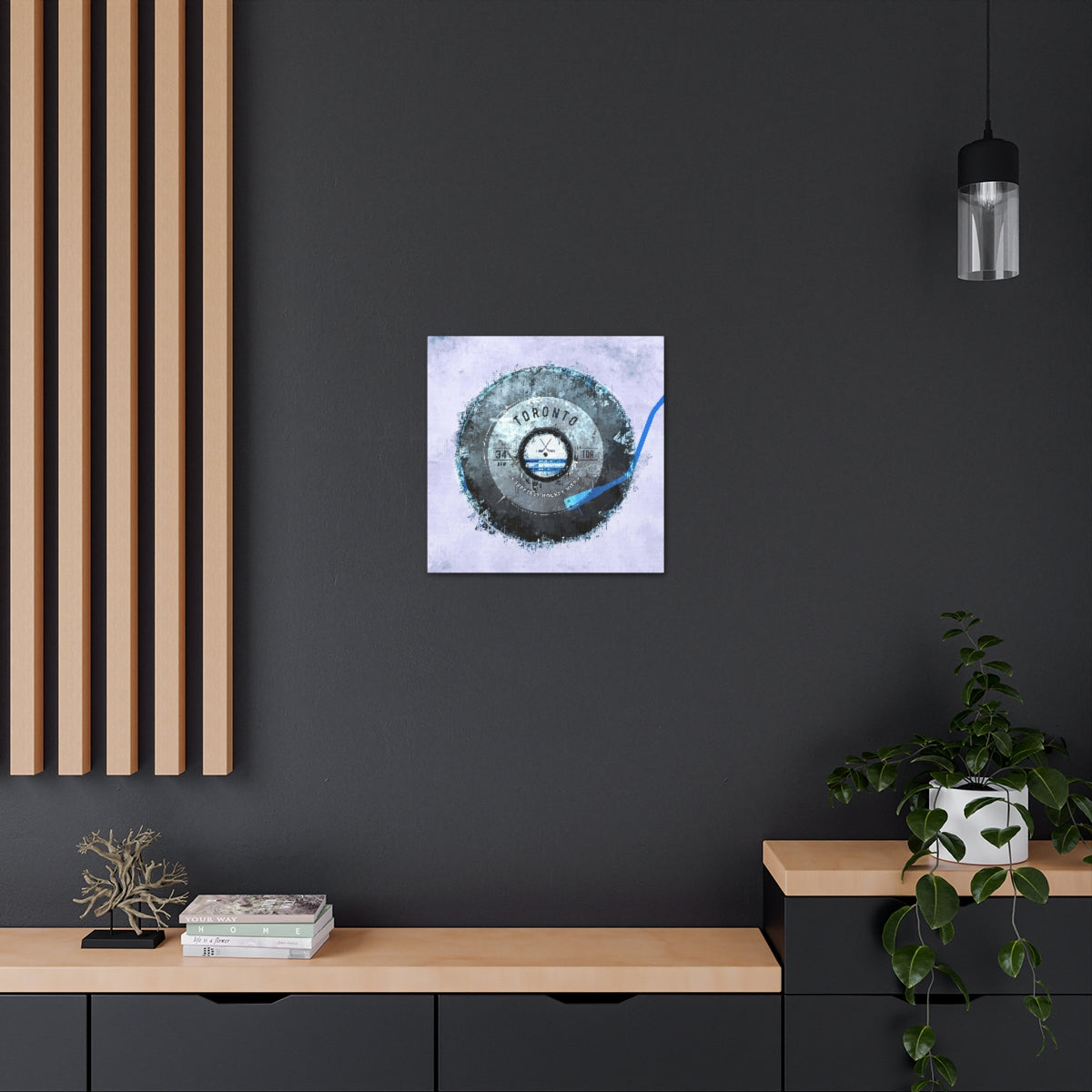 Toronto Maple Leafs Hockey Puck Turntable Canvas Art