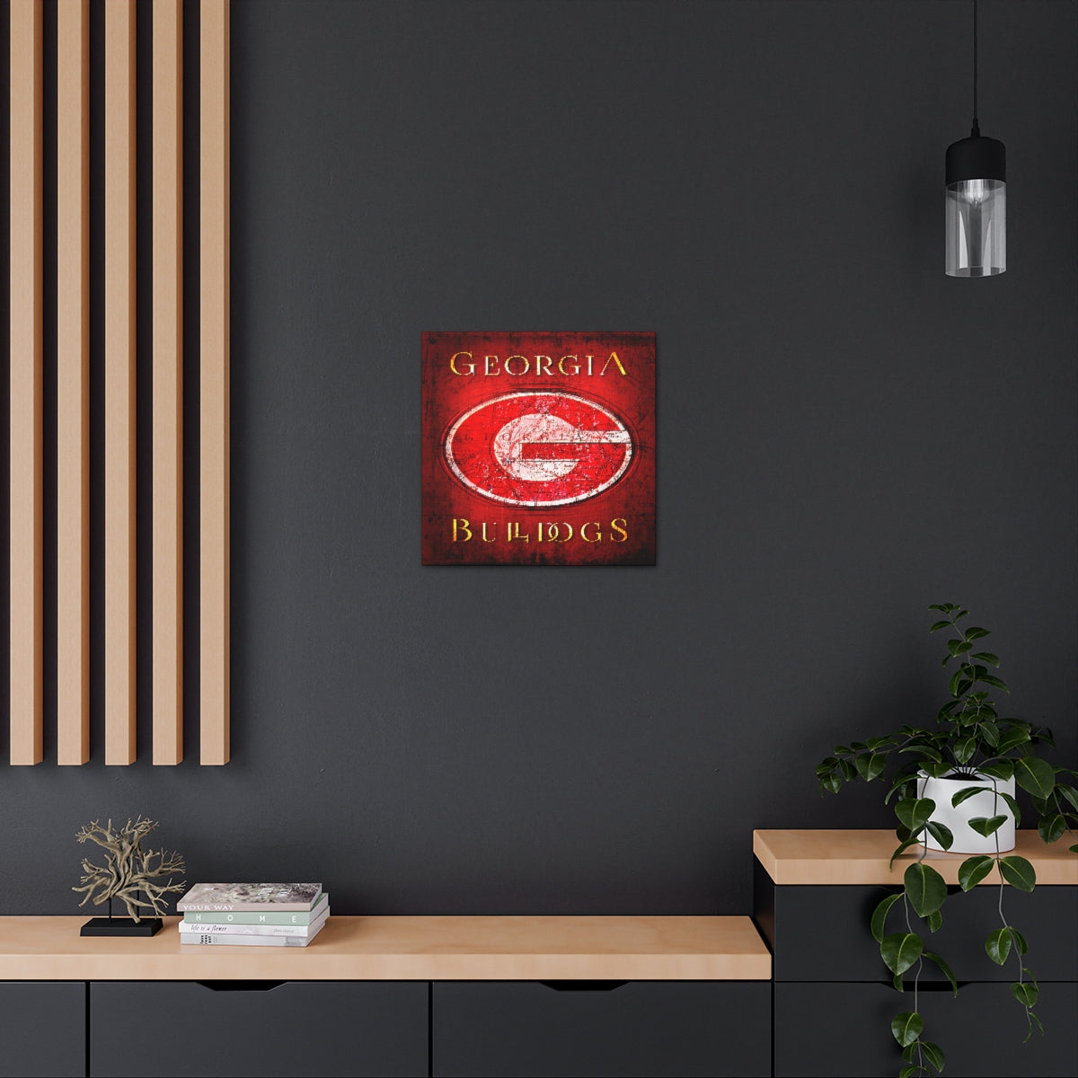 Georgia Bulldogs Vintage Canvas Map