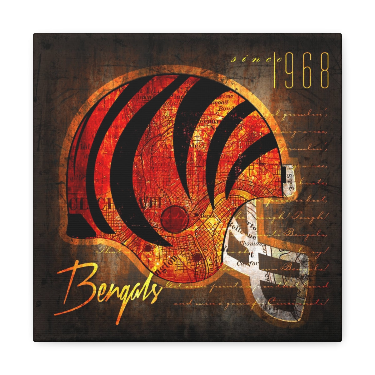 New Vintage Football - Cincinnati Bengals (Orange Cincinnati