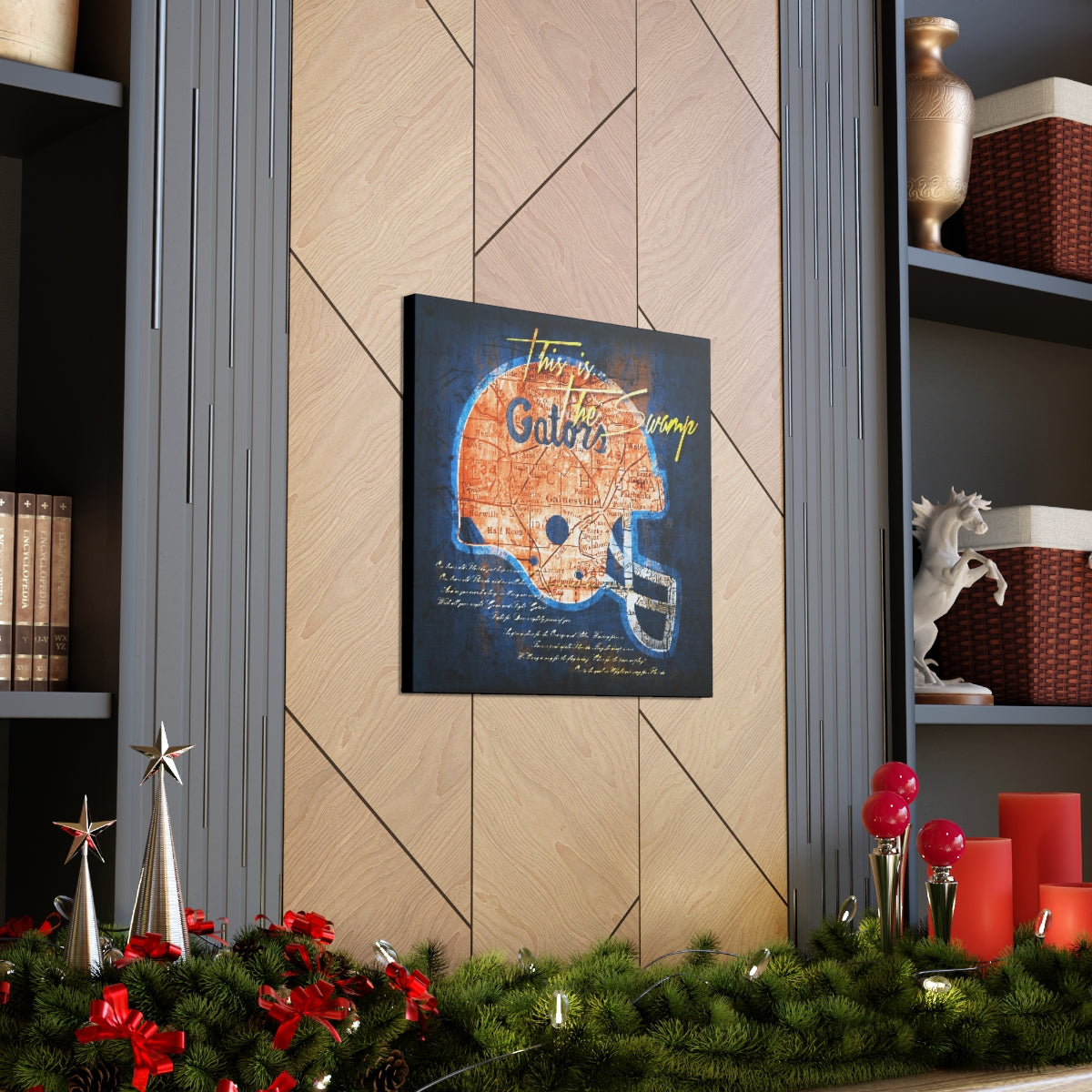 Florida Gators Vintage Canvas Map | Fight Song Lyrics