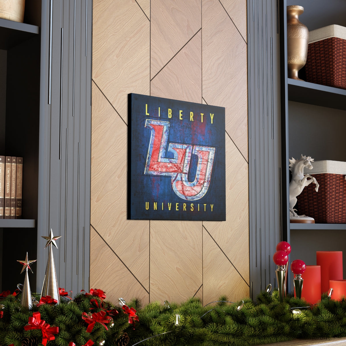 Liberty University Vintage Canvas Map