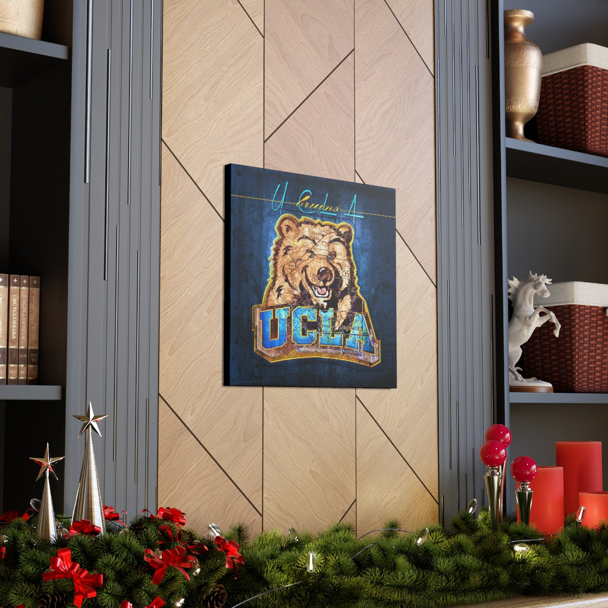 UCLA Bruins Vintage Canvas Bear Map