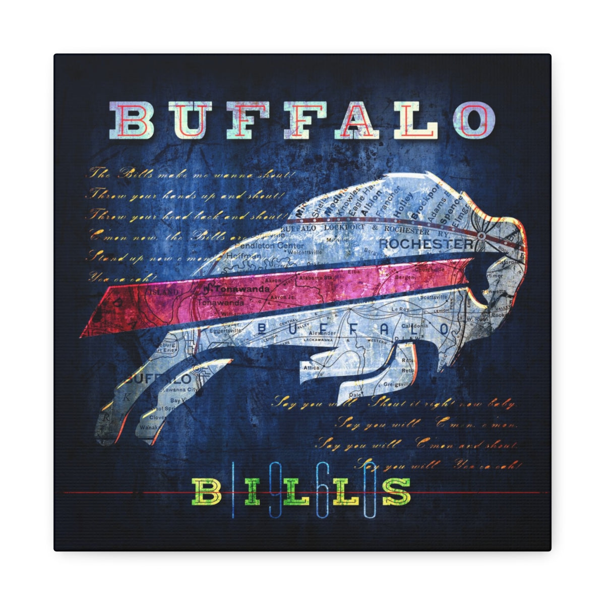 vintage buffalo bills poster