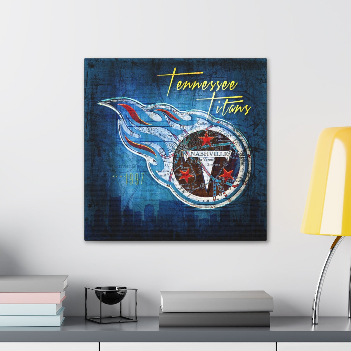 Tennessee Titans Vintage Canvas Map