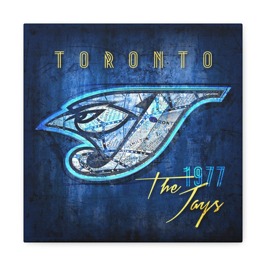 Toronto Blue Jays Vintage Canvas Map | Throwback Jays