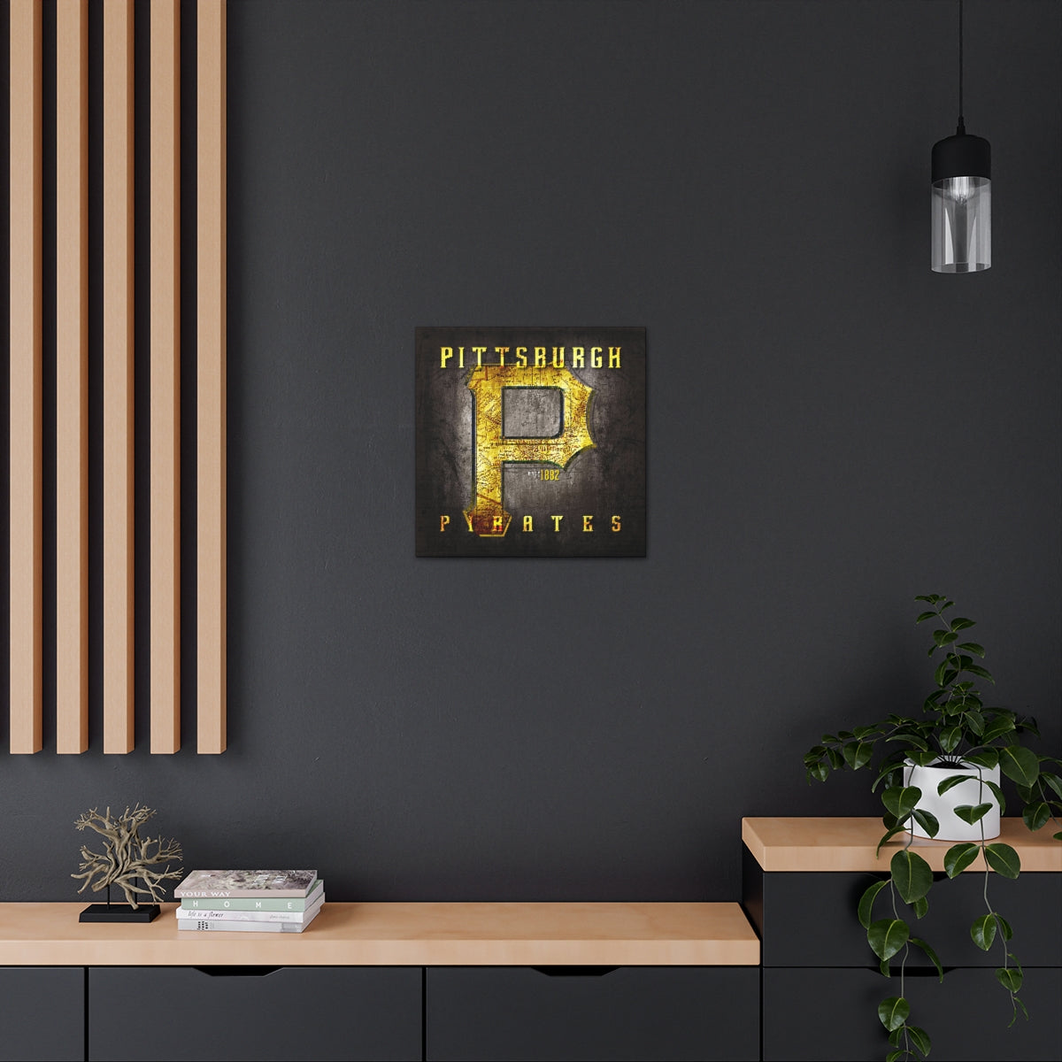 Pittsburgh Pirates Vintage Canvas Map