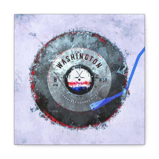 Washington Capitals Hockey Puck Turntable Canvas Art