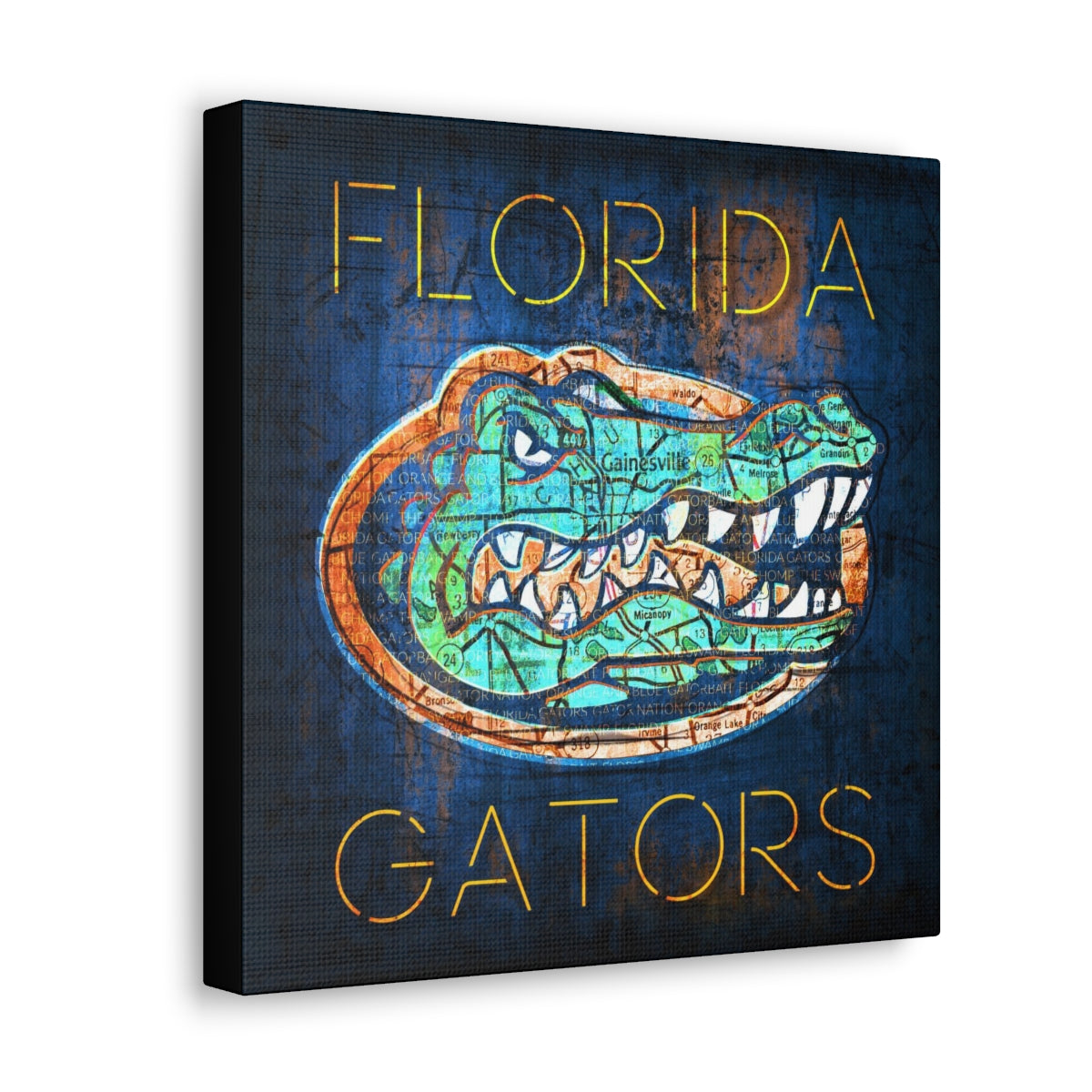 Florida Gators Vintage Canvas Map