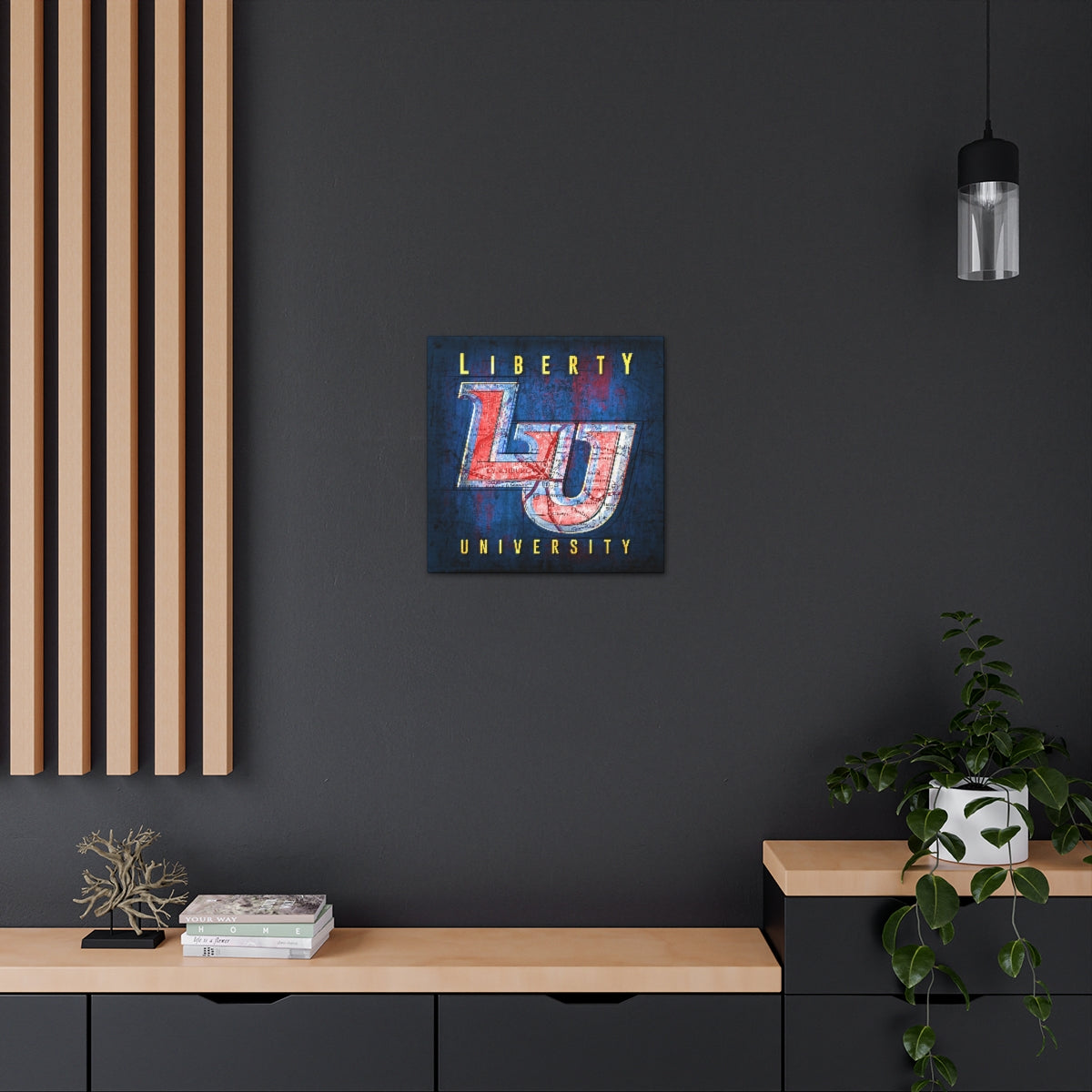 Liberty University Vintage Canvas Map