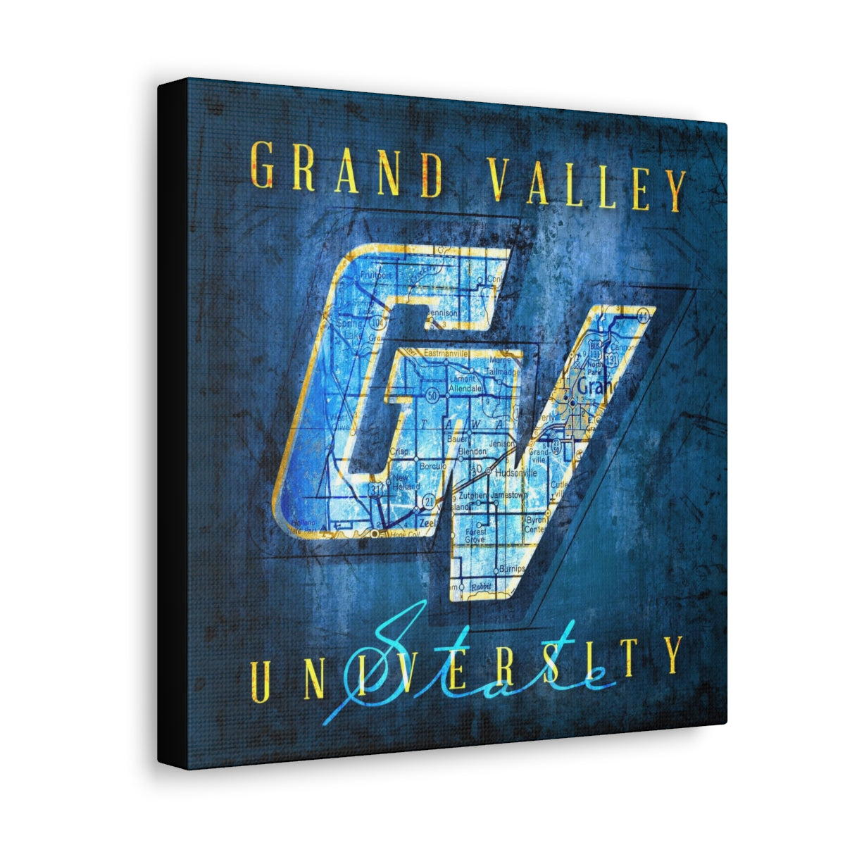 Grand Valley State University Vintage Canvas Map