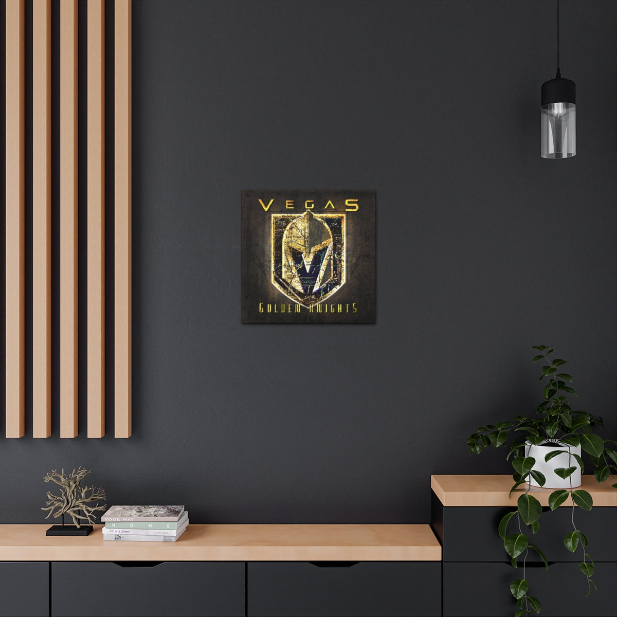 Vegas Golden Knights Vintage Canvas Map