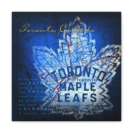 Toronto Maple Leafs Vintage Canvas Map