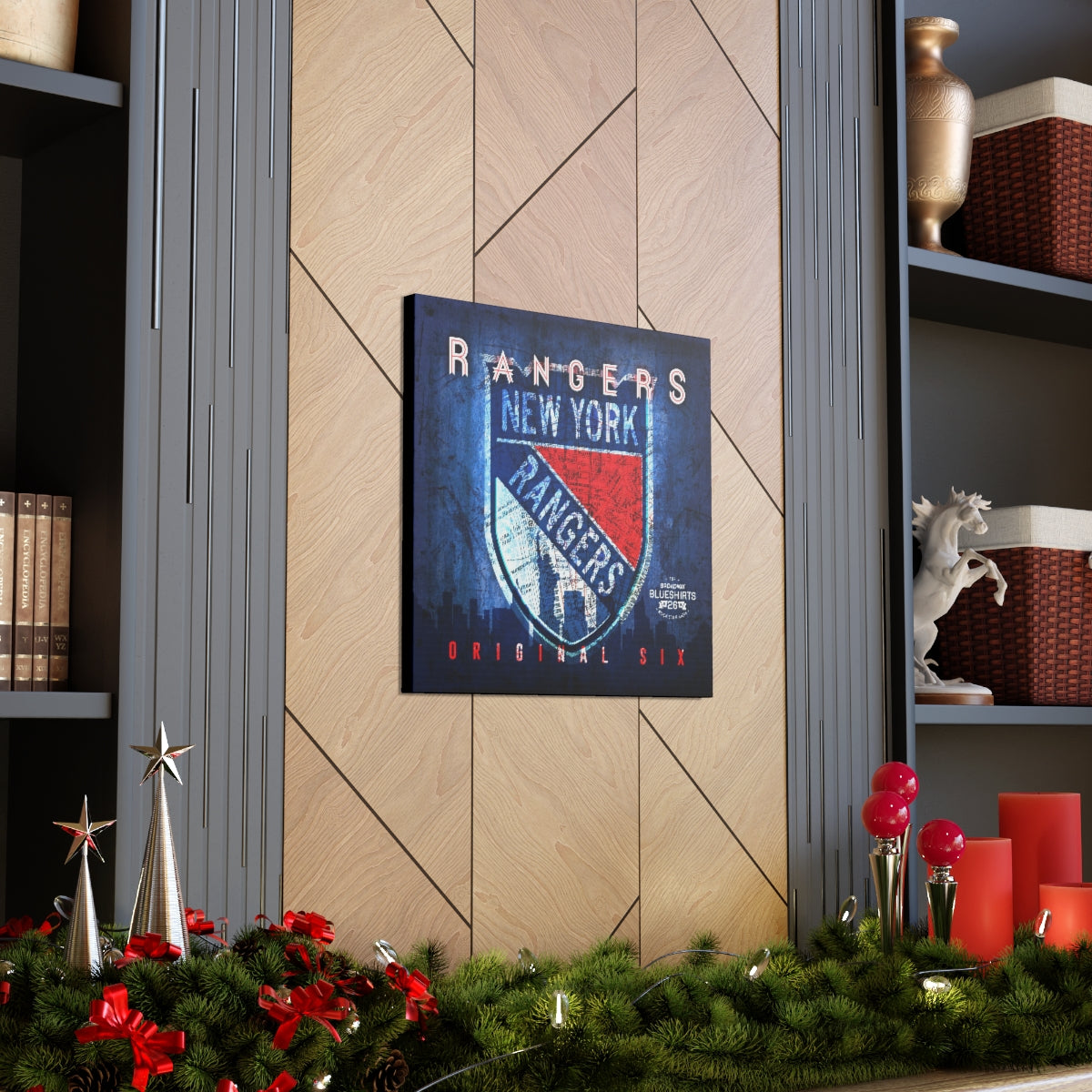 New York Rangers Vintage Canvas Map