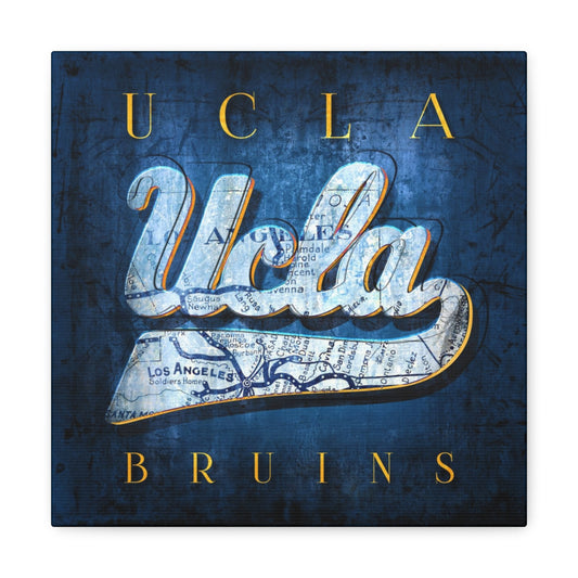 UCLA Bruins Vintage Canvas Map