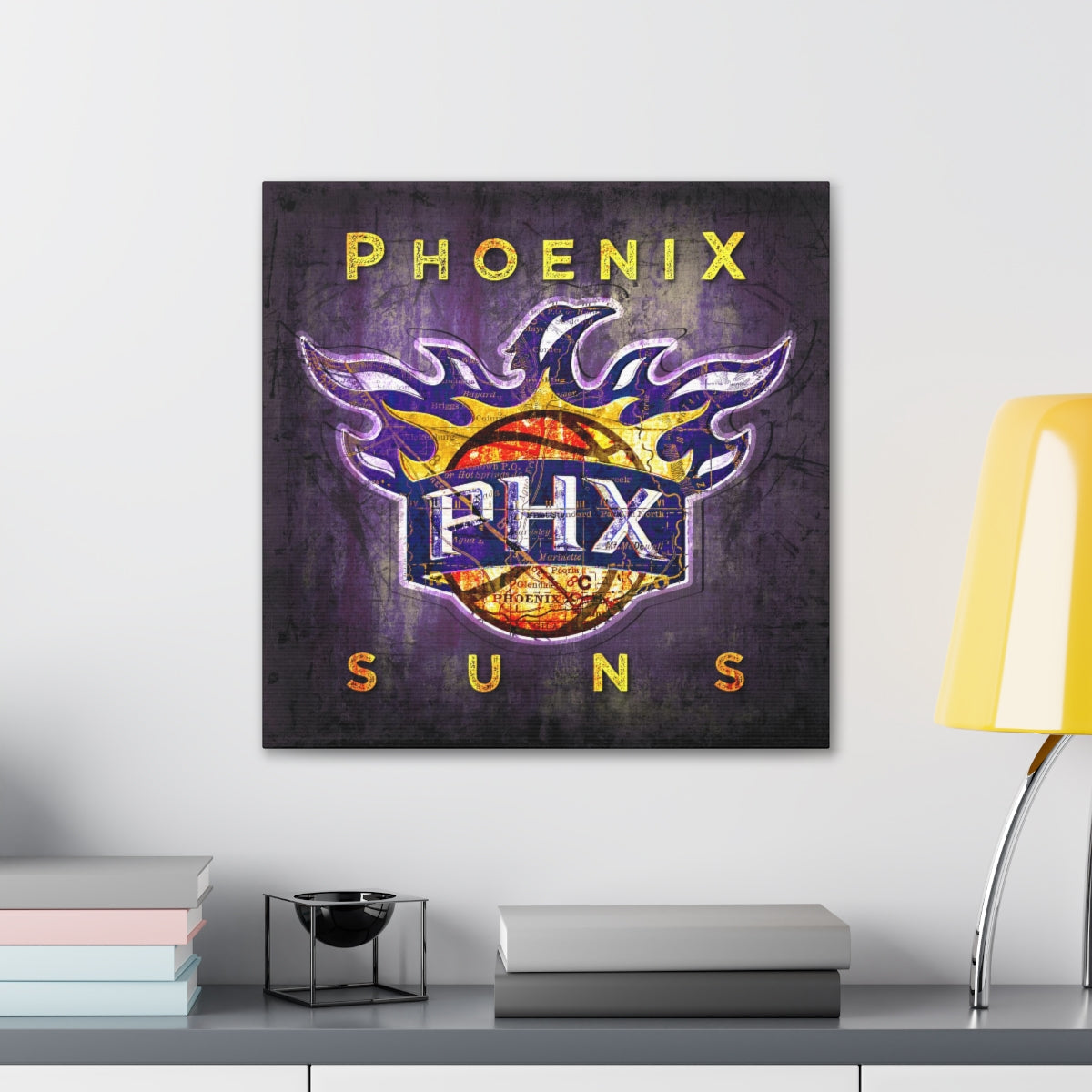 Phoenix Suns Vintage Canvas Map