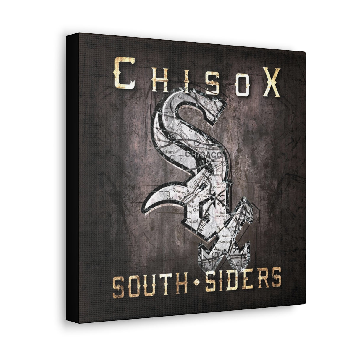 Chicago White Sox Vintage Canvas Map | South Siders