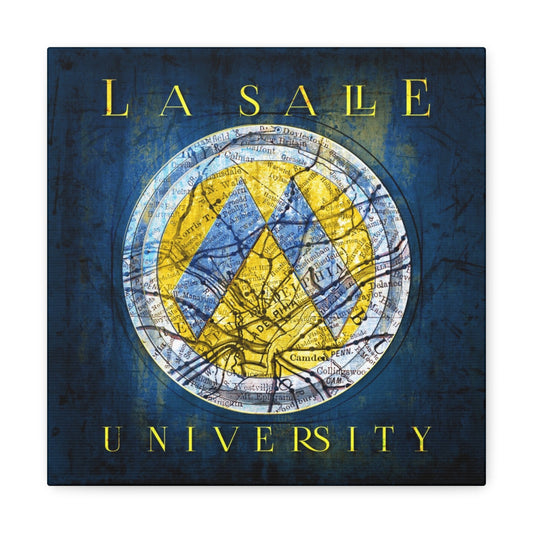 La Salle University Vintage Canvas Map