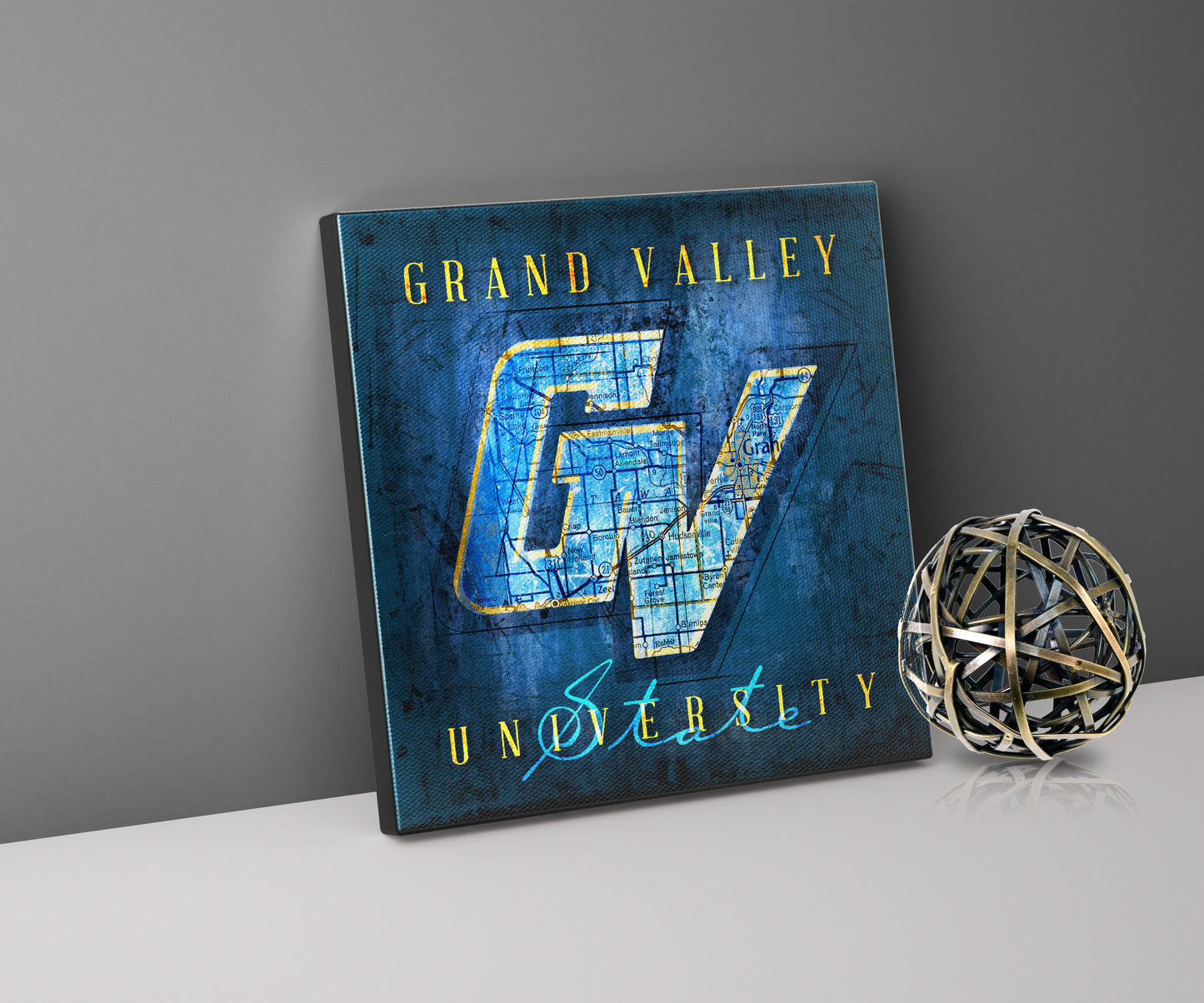 Grand Valley State University Vintage Canvas Map