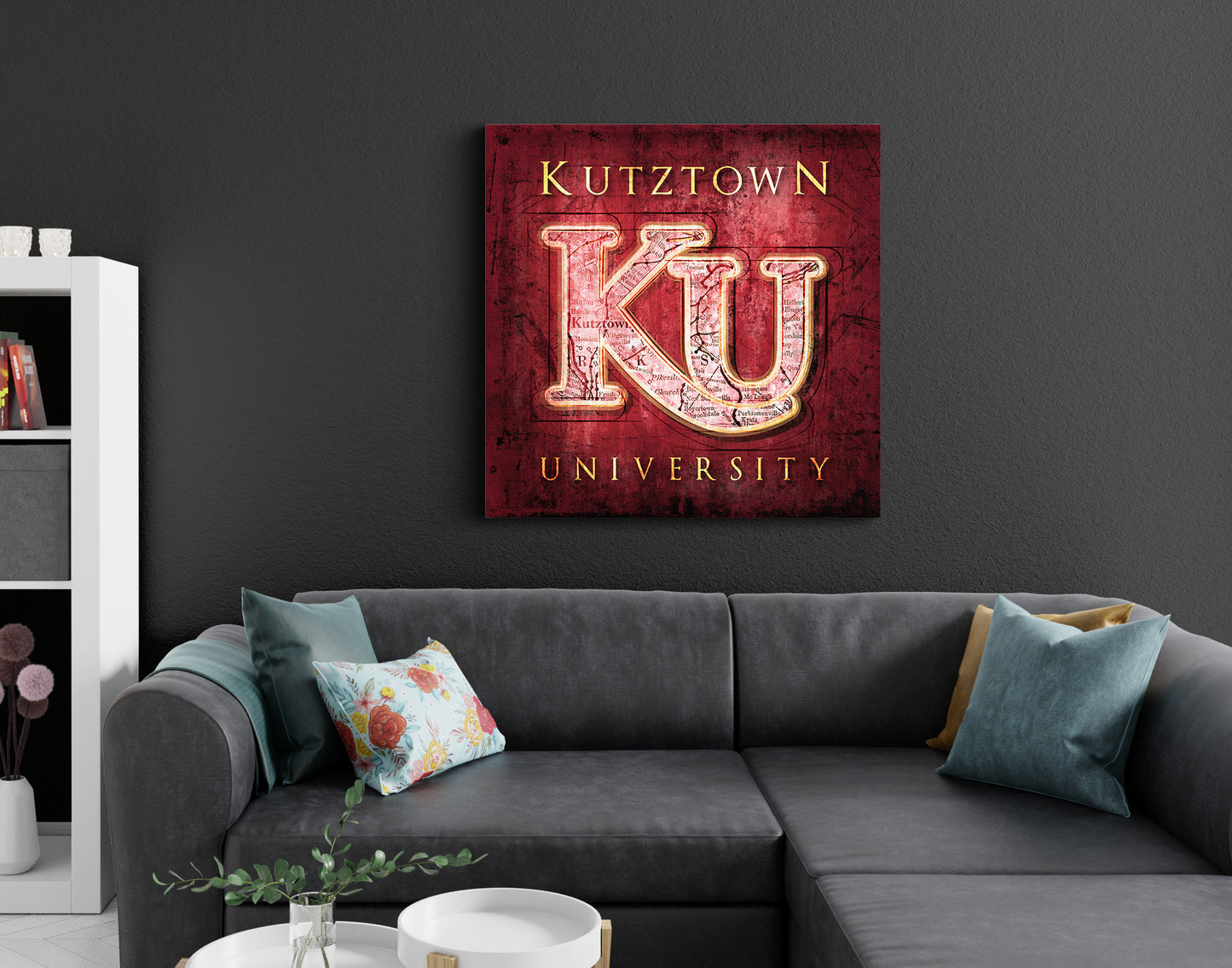 Kutztown University Vintage Canvas Map