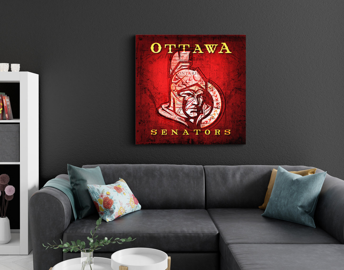 Ottawa Senators Vintage Canvas Map | Roman General