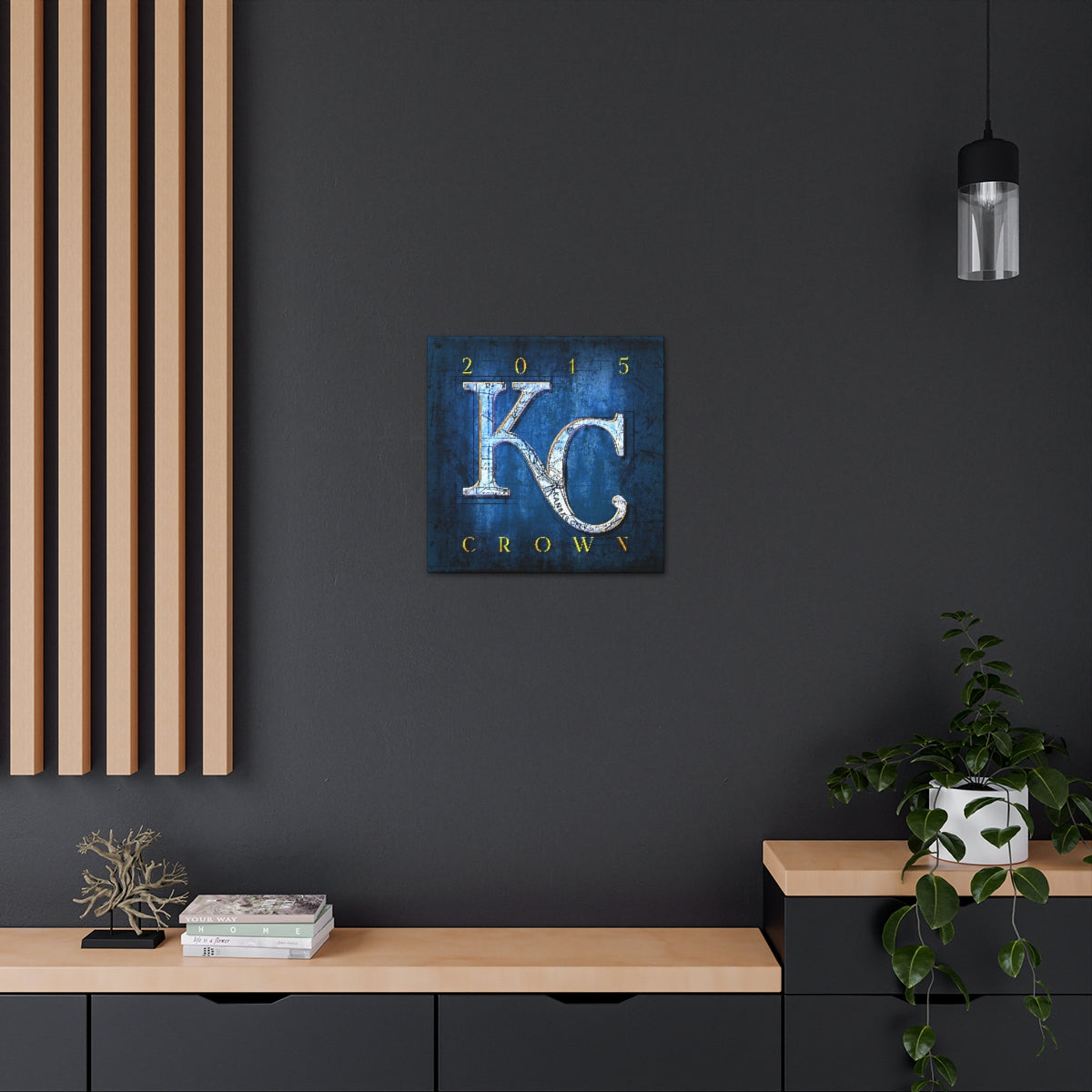 Kansas City Royals Vintage Canvas Map | 2015 Crown