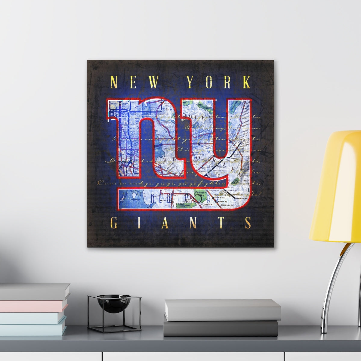 New York Giants Vintage Canvas Map