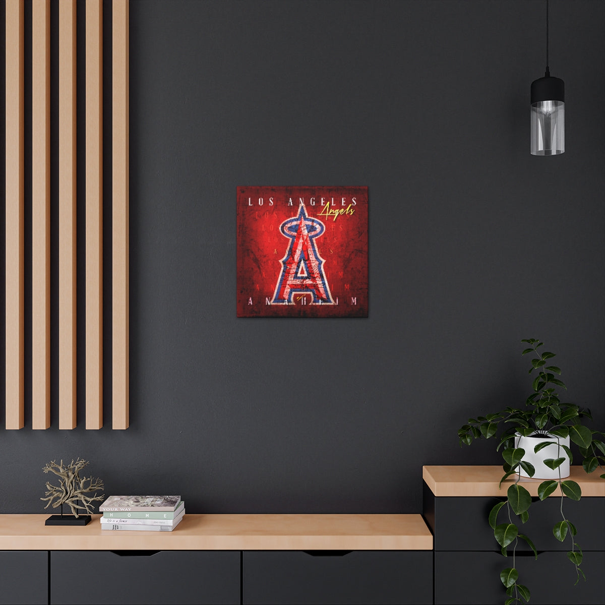 Los Angeles Angels of Anaheim Vintage Canvas Map